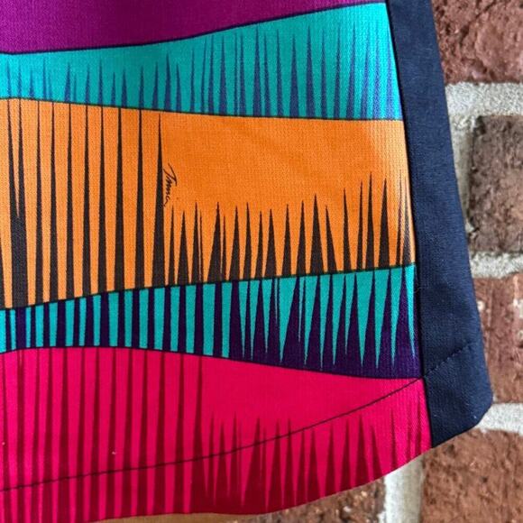 Trina Turk Colorful Abstract Stripe Sheath Dress Size 0 - Picture 6 of 6